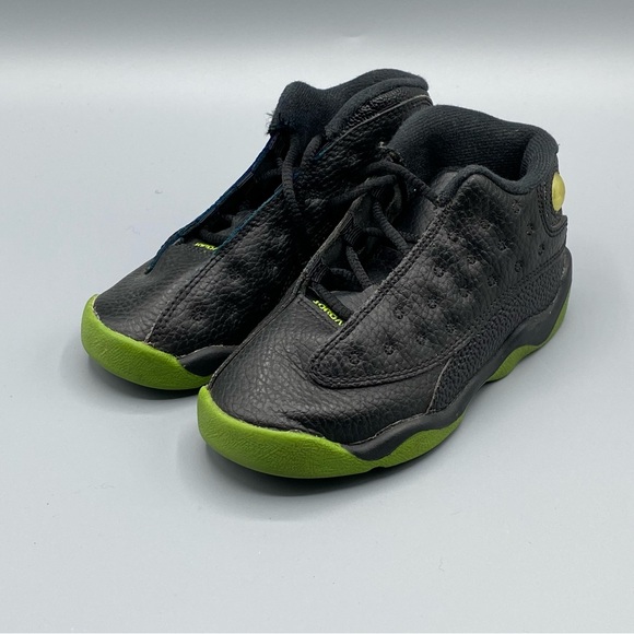 Jordan Retro 13 Kids Black and Green - Picture 4 of 4